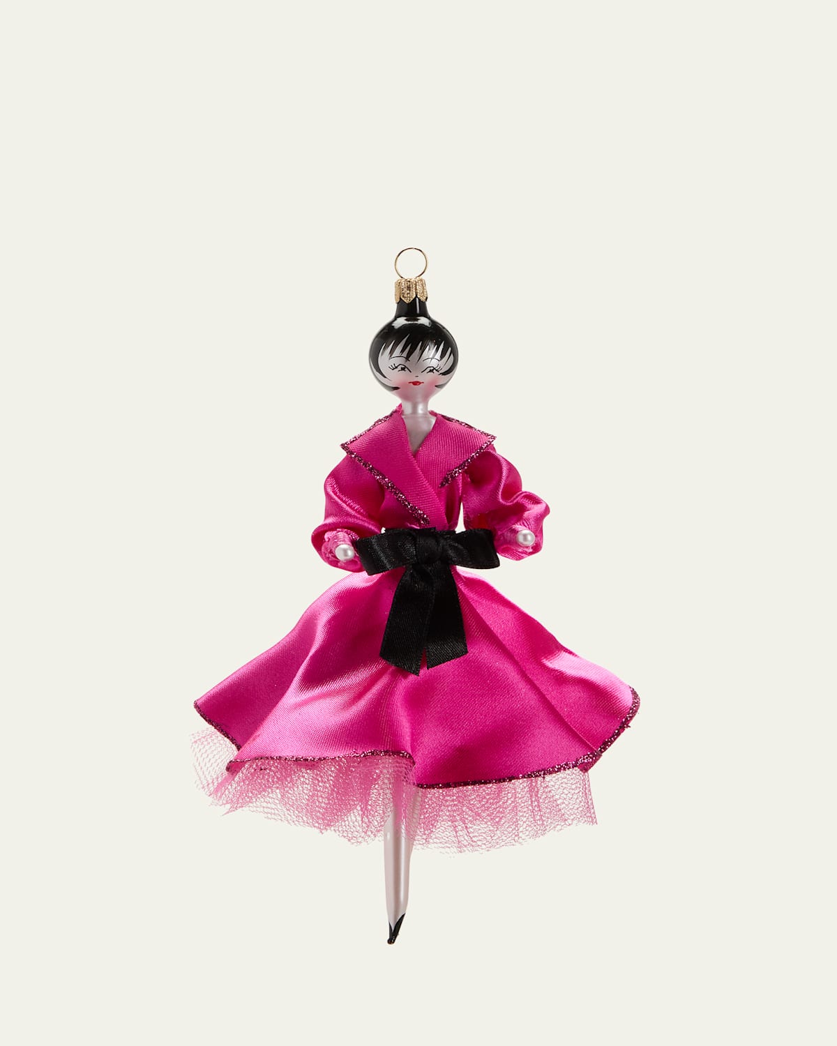 Lady In Pink Tulle Skirt Christmas Ornament