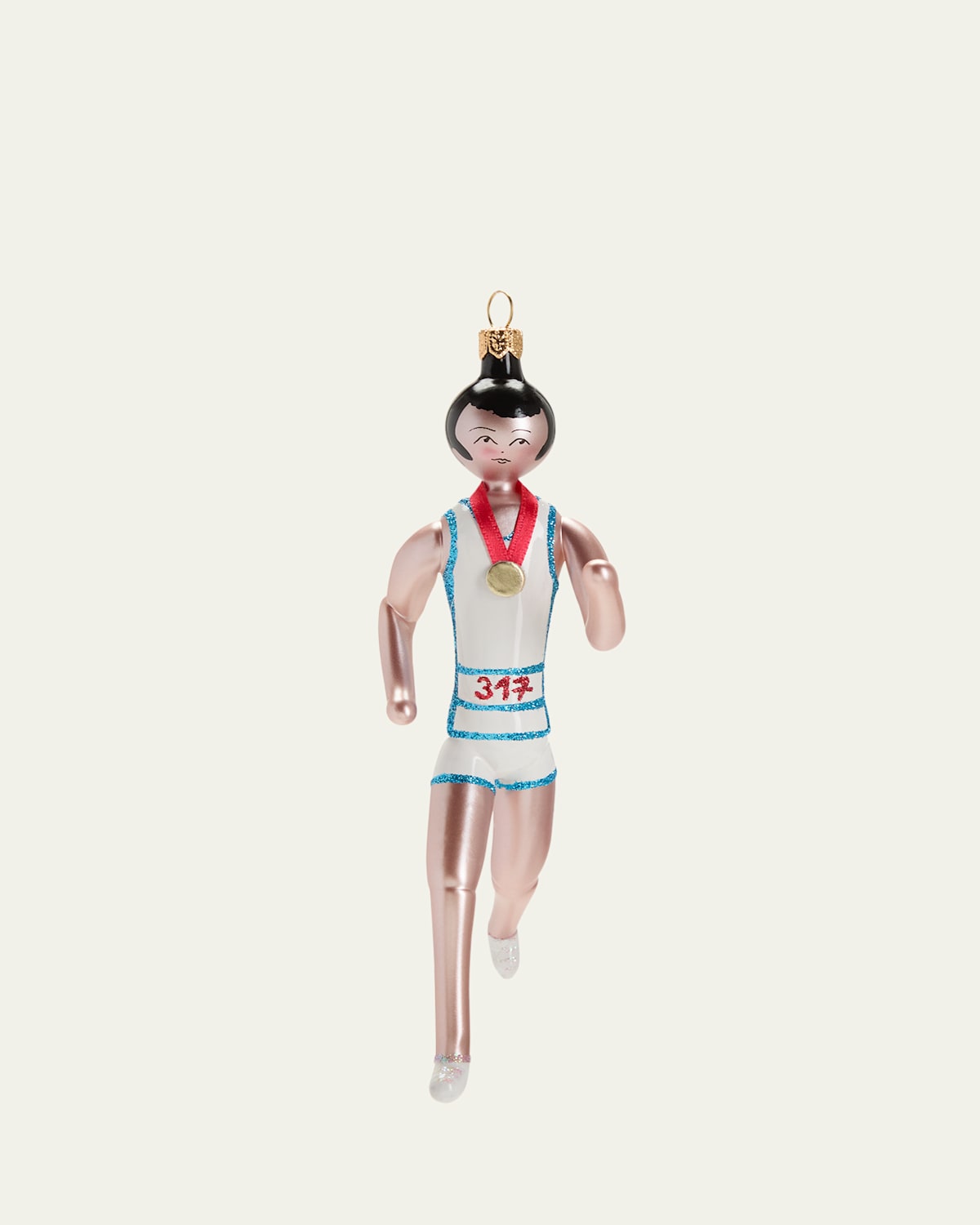 Marathon Runner Boy Christmas Ornament