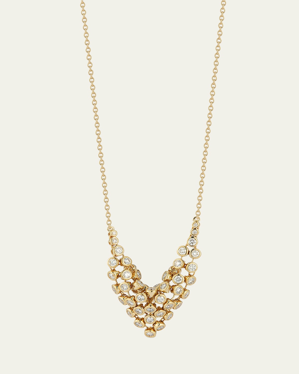 ONDYN Small Diamond Bias Pendant Necklace, 22"L