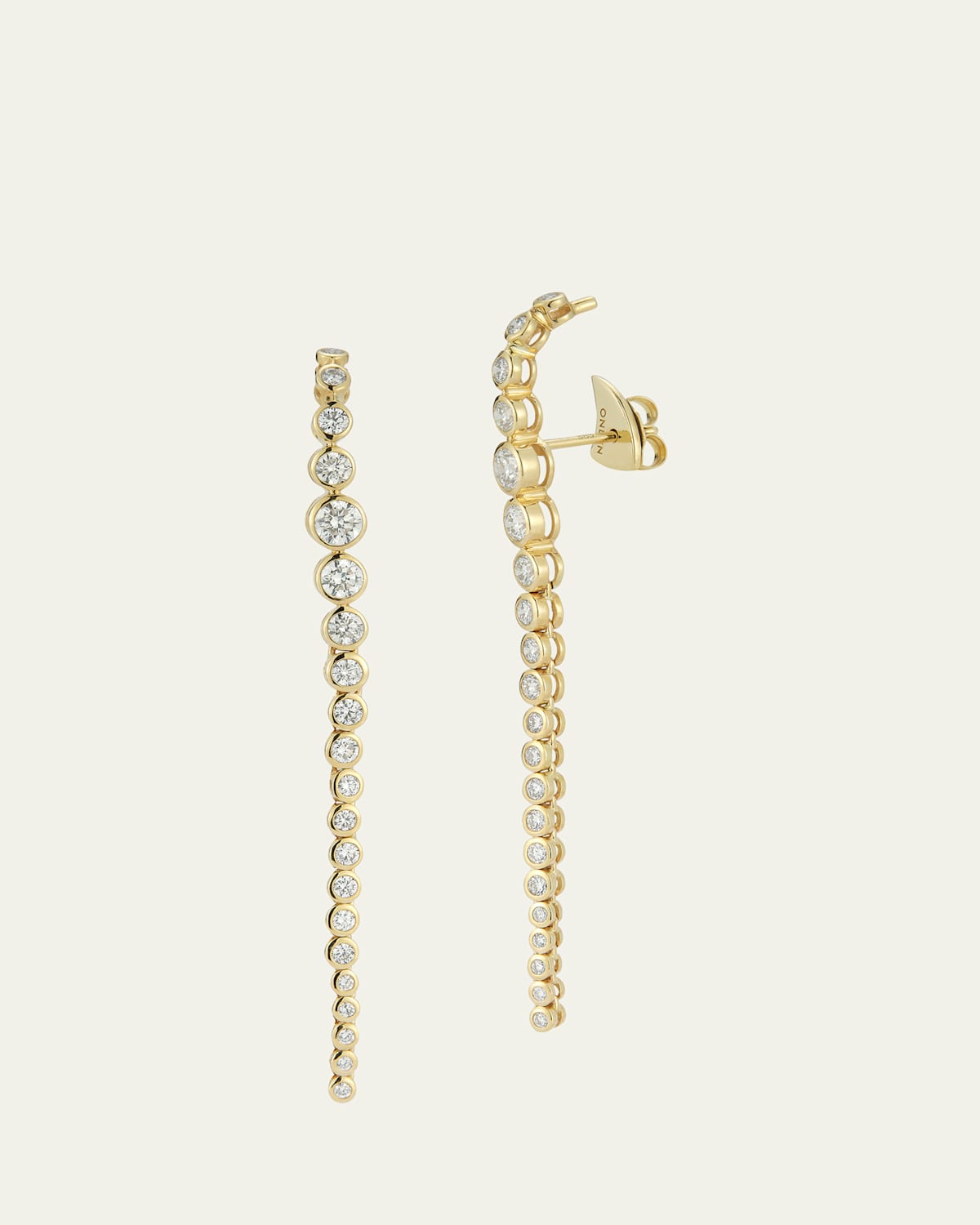 Grand River Earrings with Diamonds