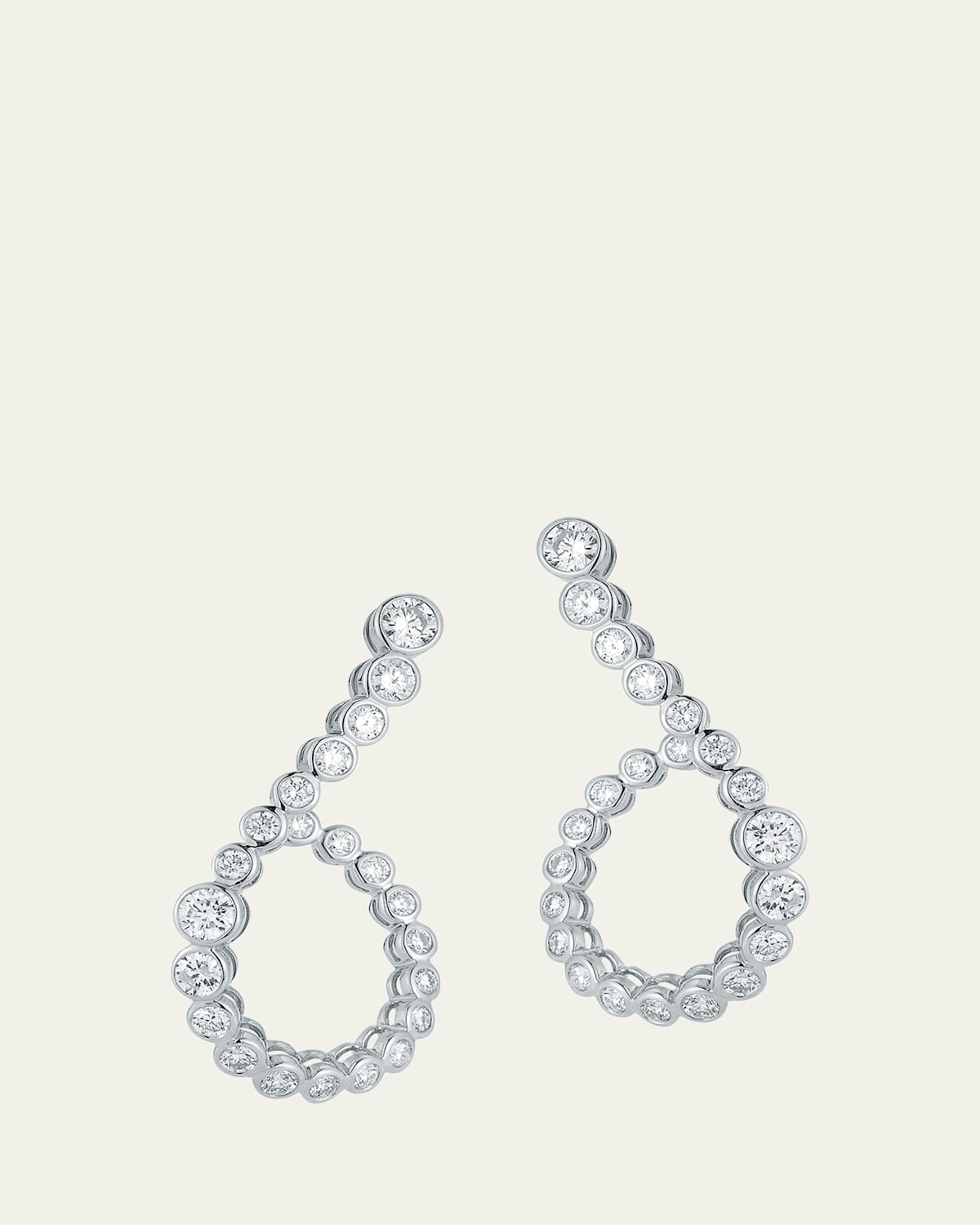 Halo Hoop Earrings with Diamonds