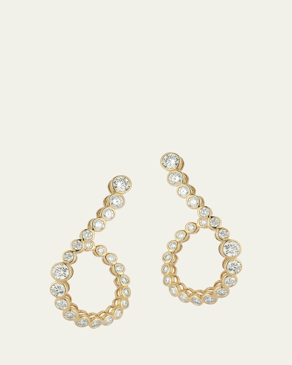 Halo Hoop Earrings with Diamonds