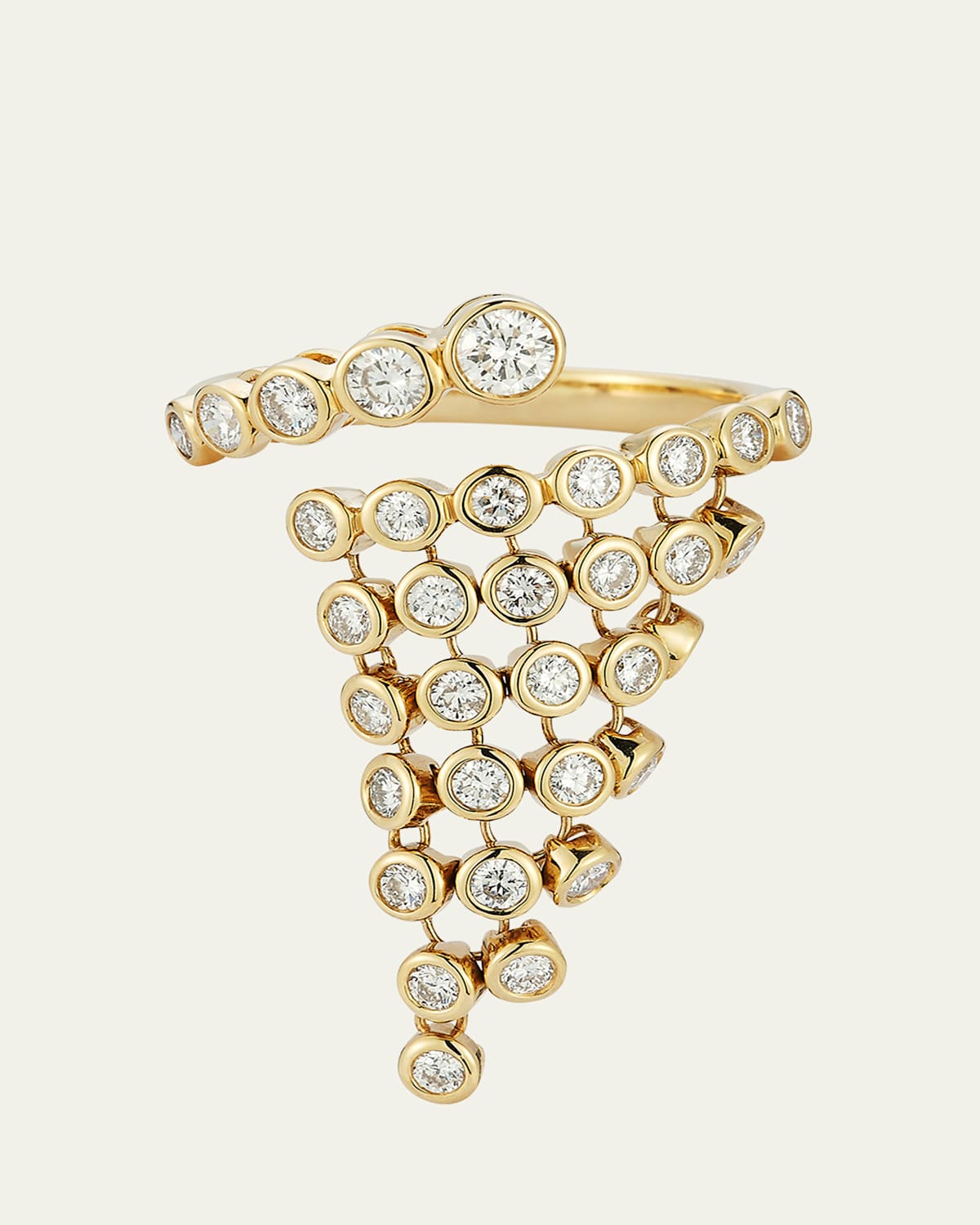 ONDYN Diamond Bias Ring, Size -7