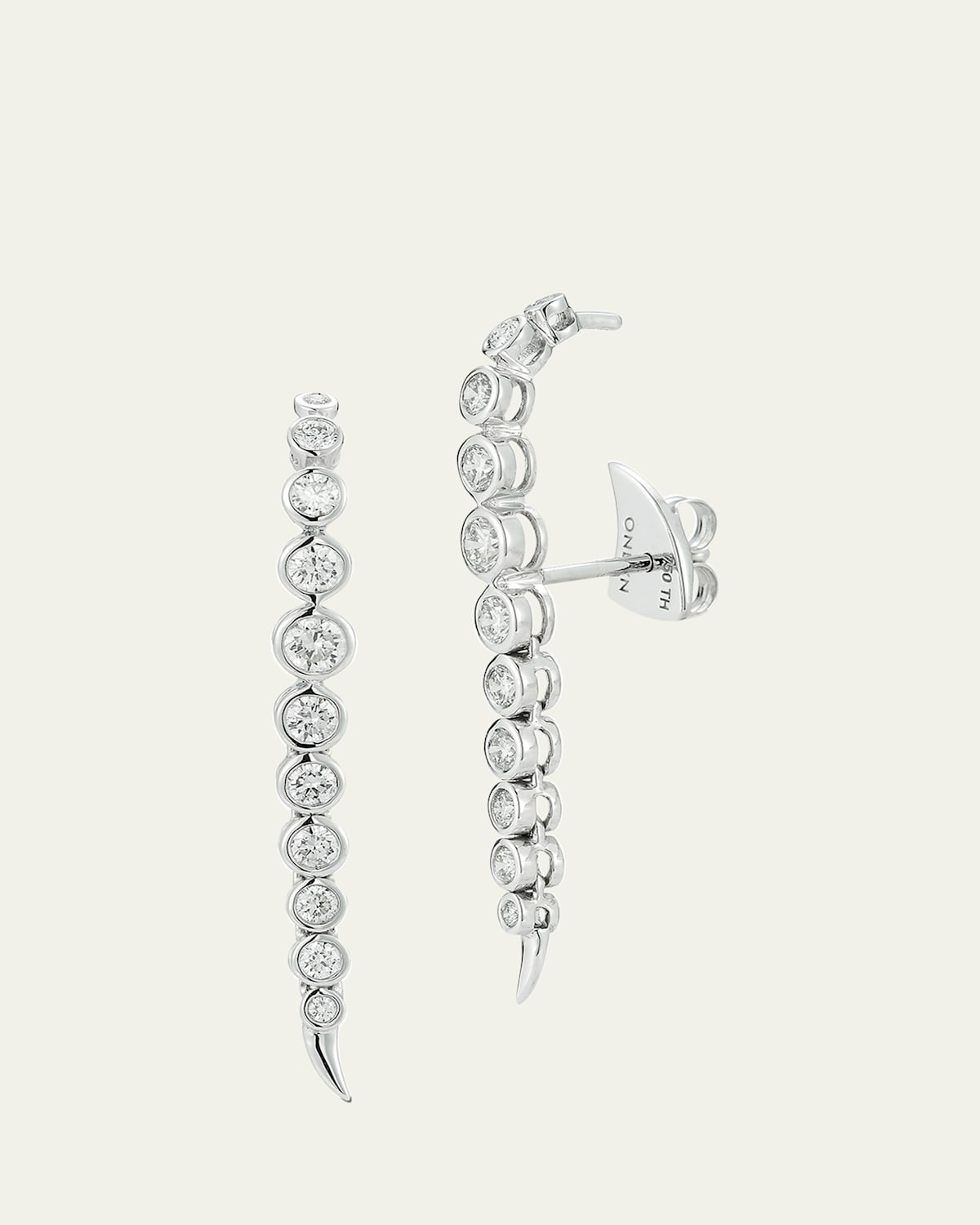 River Earrings with Diamonds
