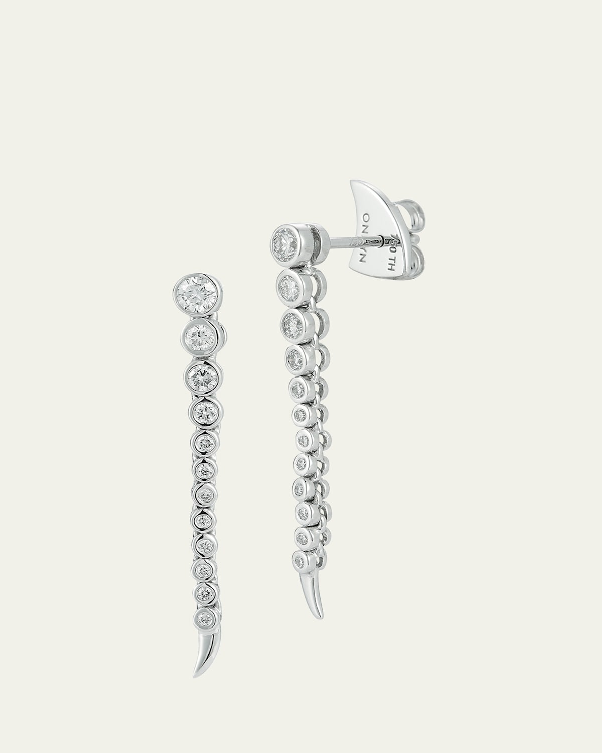 ONDYN Short Continuum Earrings with Diamonds