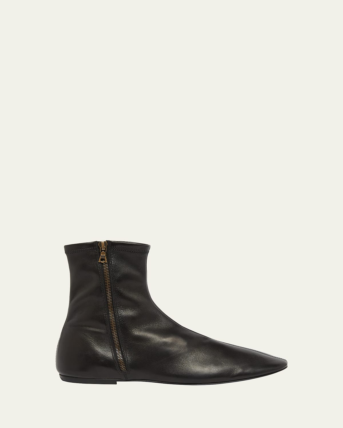 Dries Van Noten Leather Ankle Boots In Black