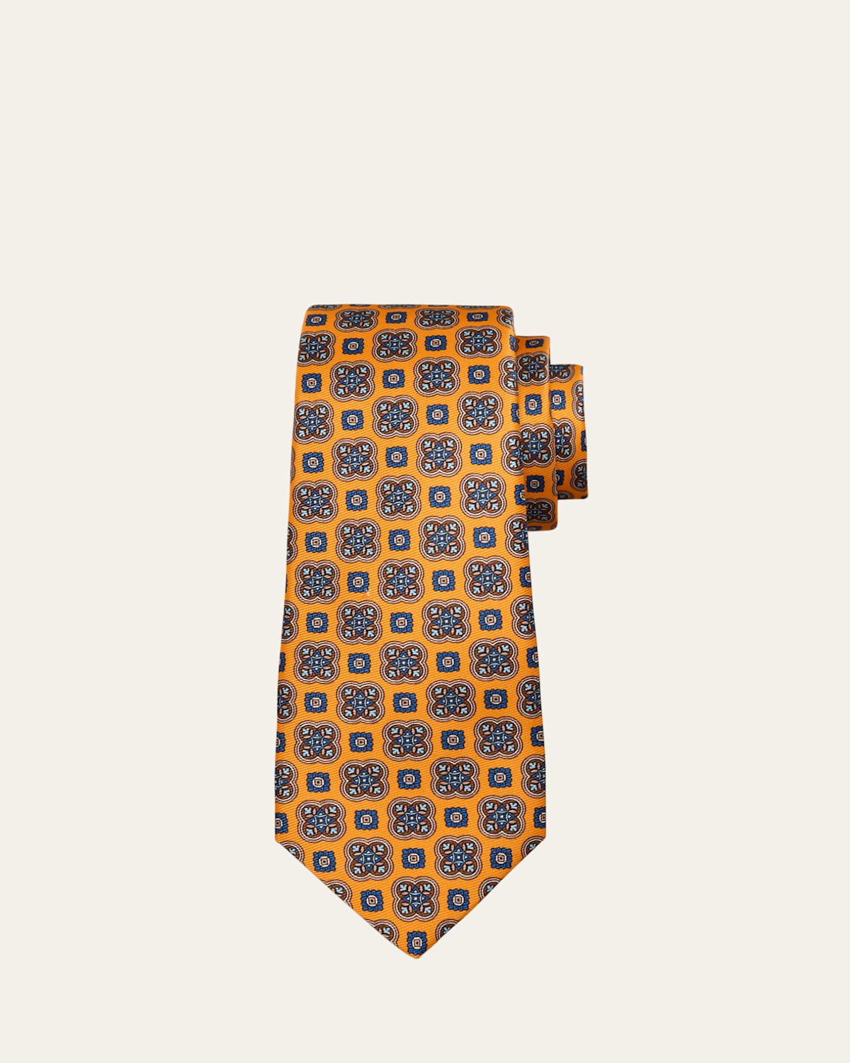 Men's 7-Fold Medallion Silk Tie