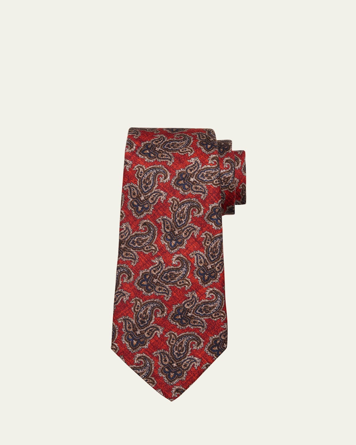 Men's 7-Fold Paisley Silk Tie