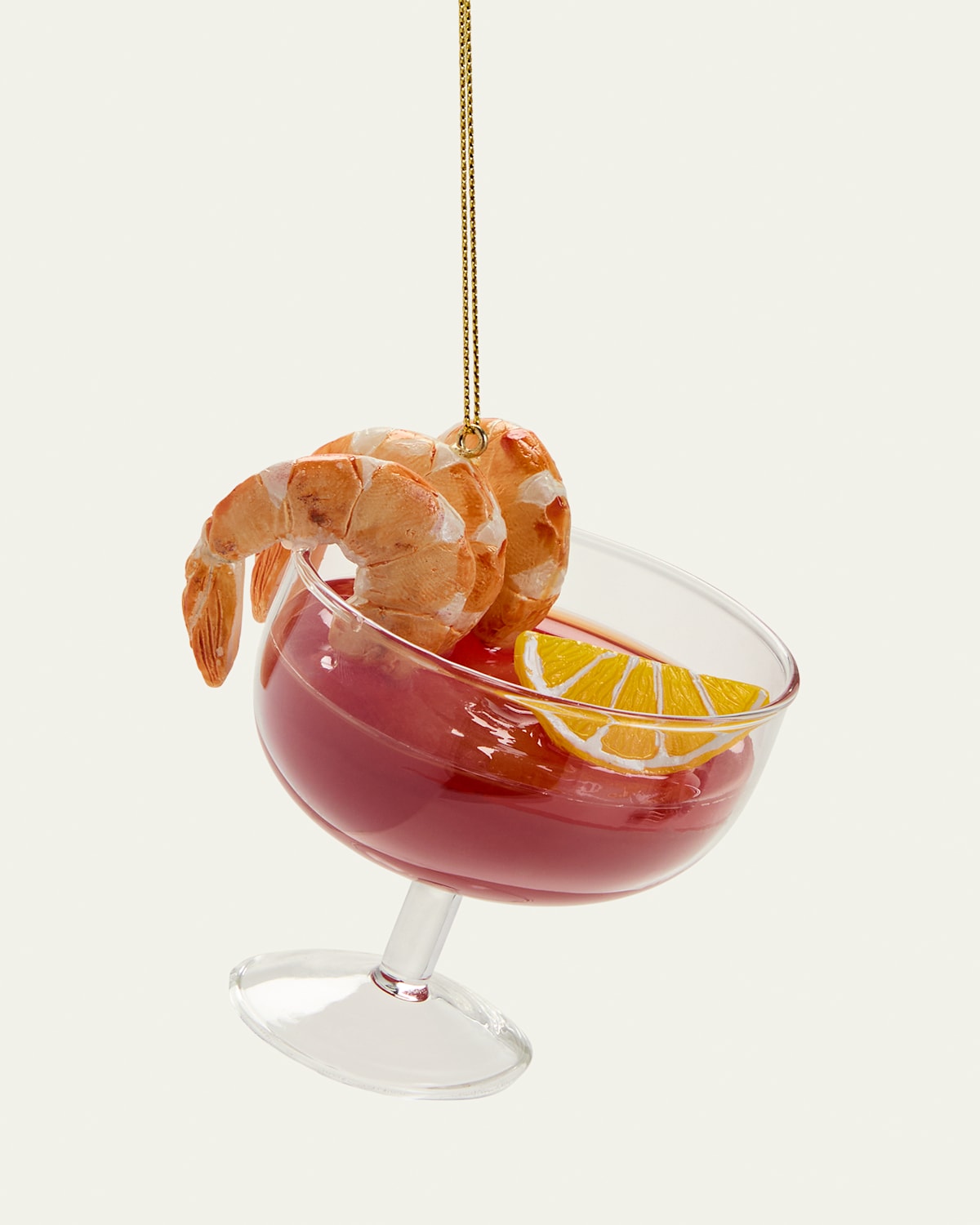 Cody Foster & Co Shrimp Cocktail Ornament In Multi
