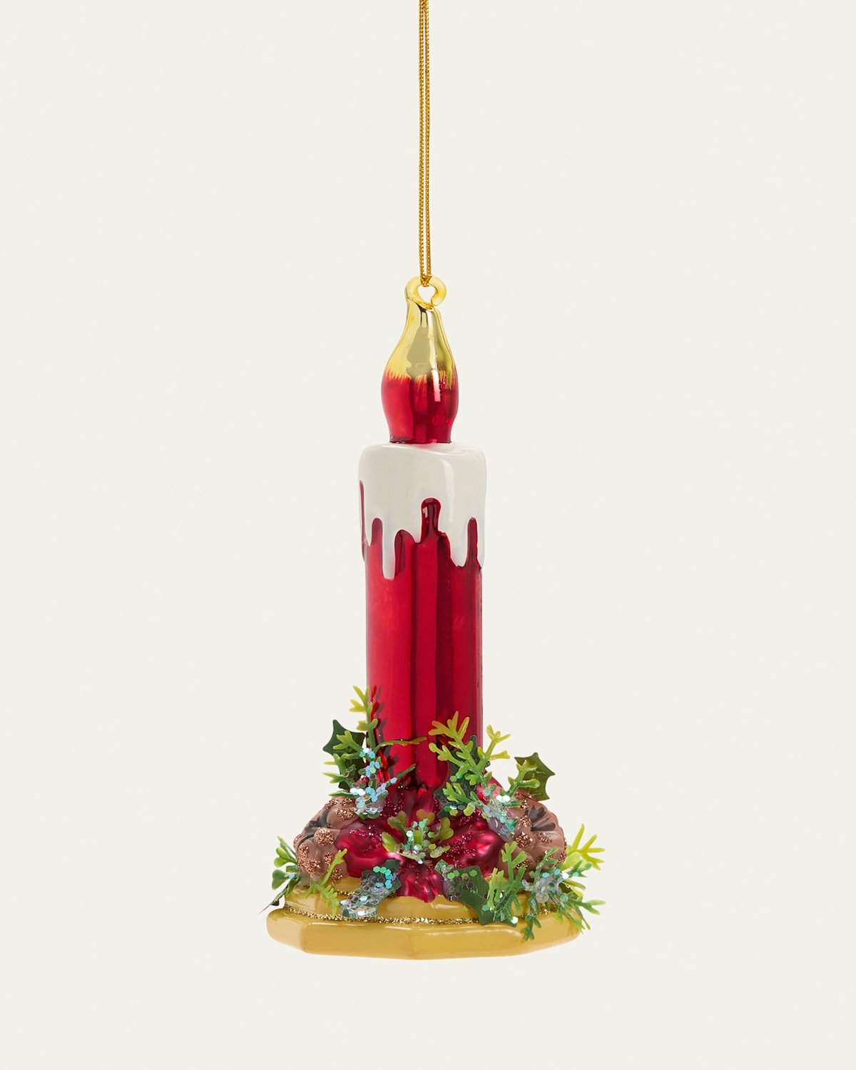 Cody Foster & Co Christmas Kitchy Candle Ornament In Red