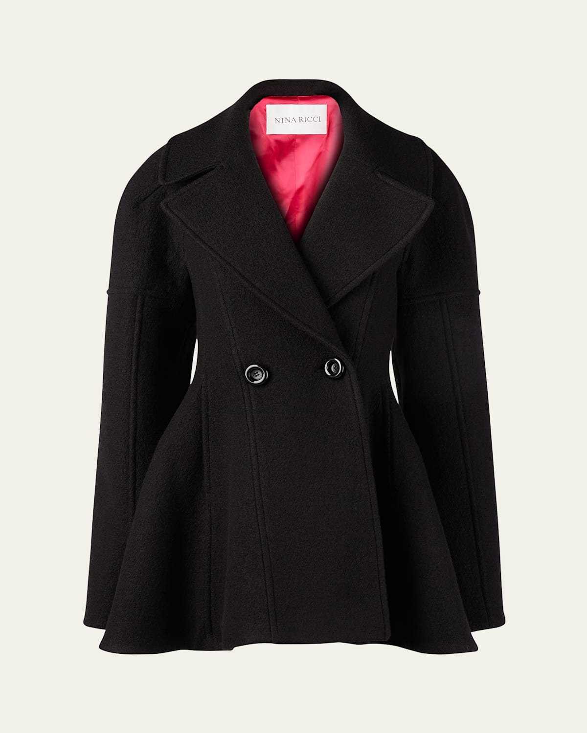 Short A-Line Wool Peacoat