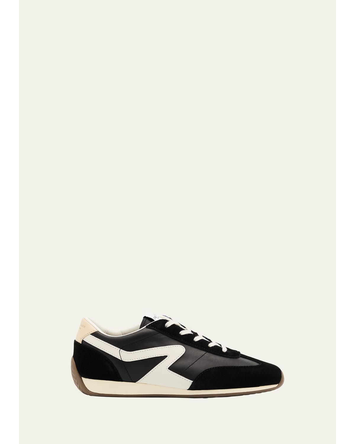 RAG & BONE RETRO SLIM MIXED LEATHER SNEAKERS