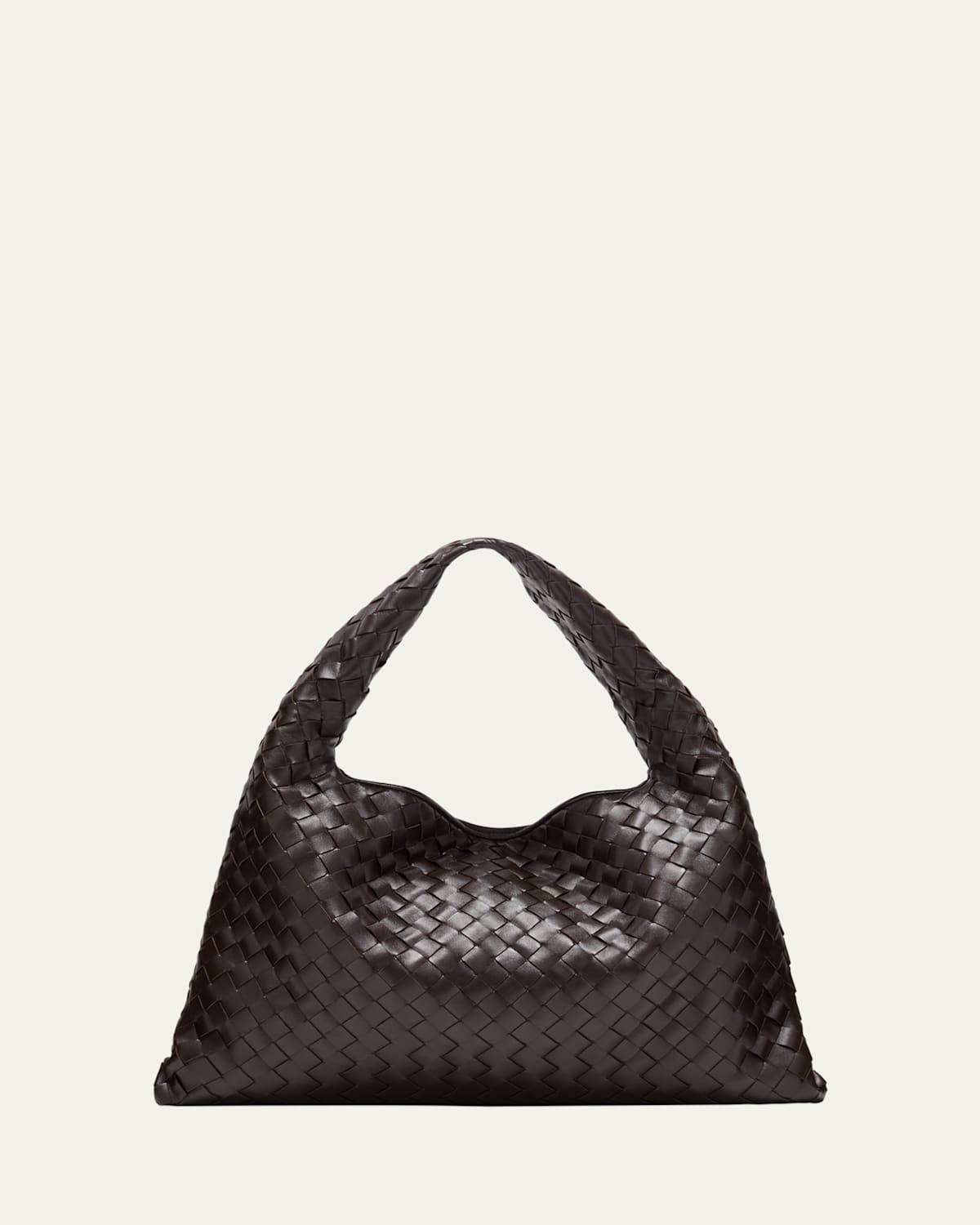 Bottega Veneta Womens Fondant Intrecciato-weave Medium Leather Hobo Bag In Fondant-m Brass