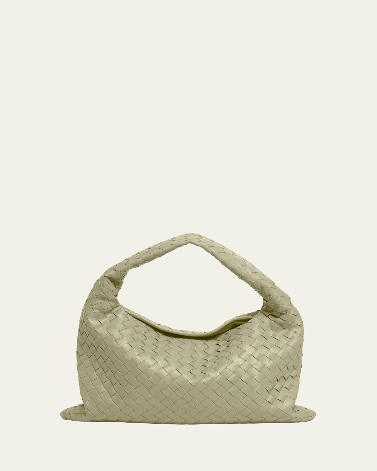 Shop Bottega Veneta Small Hop Hobo Bag In Travertine-muse Bra