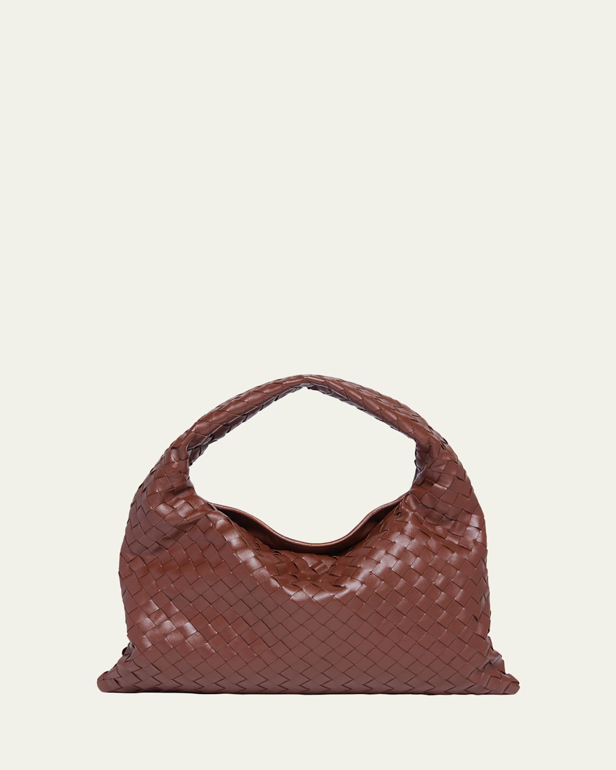 Shop Bottega Veneta Small Hop Hobo Bag In 2506 Sapele-muse Brass