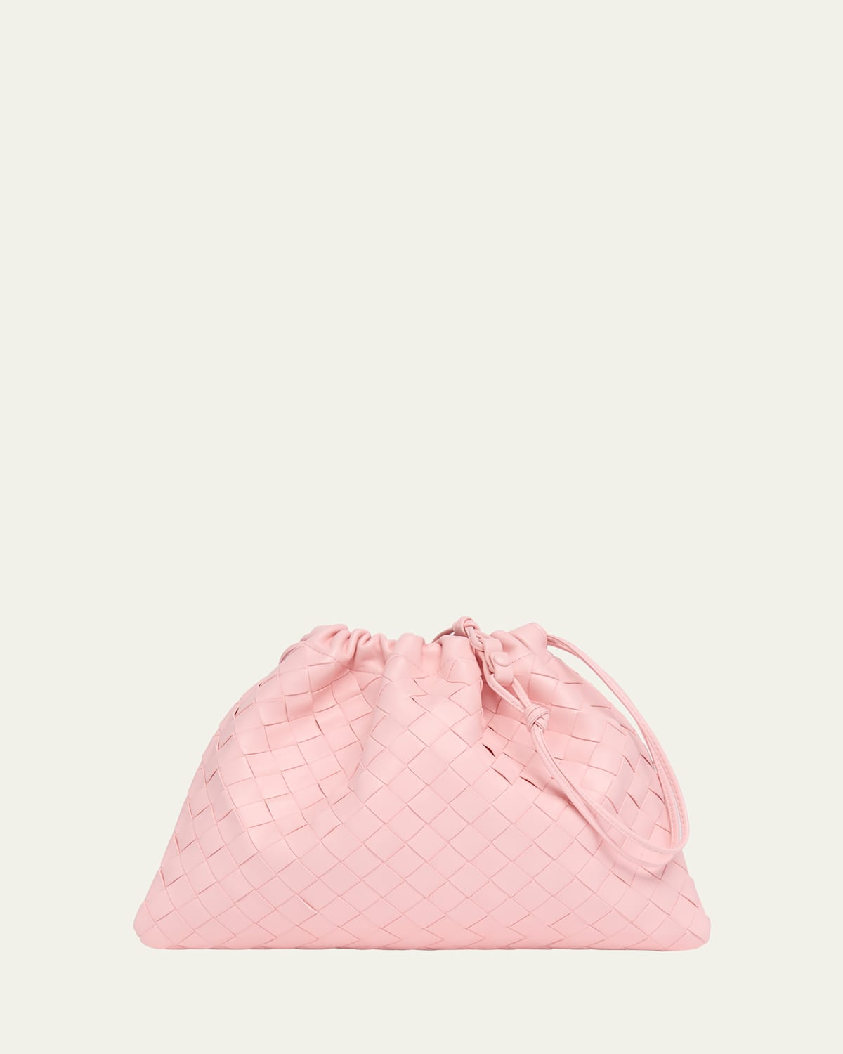 Bottega Veneta Medium Dustbag Intrecciato Leather Shoulder Bag In Rose