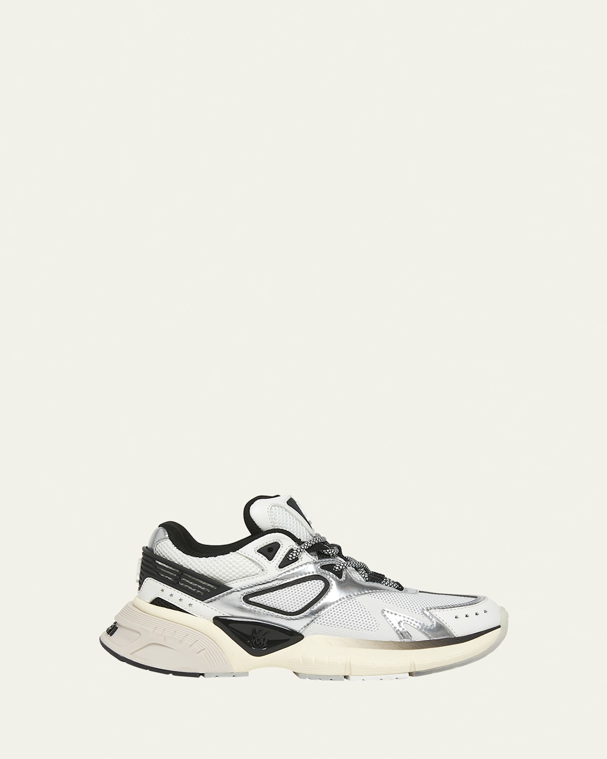 AMIRI MA-1 LEATHER MESH RUNNER SNEAKERS 