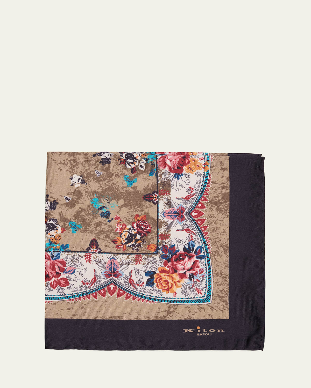 Men's Floral Silk Pocket Square