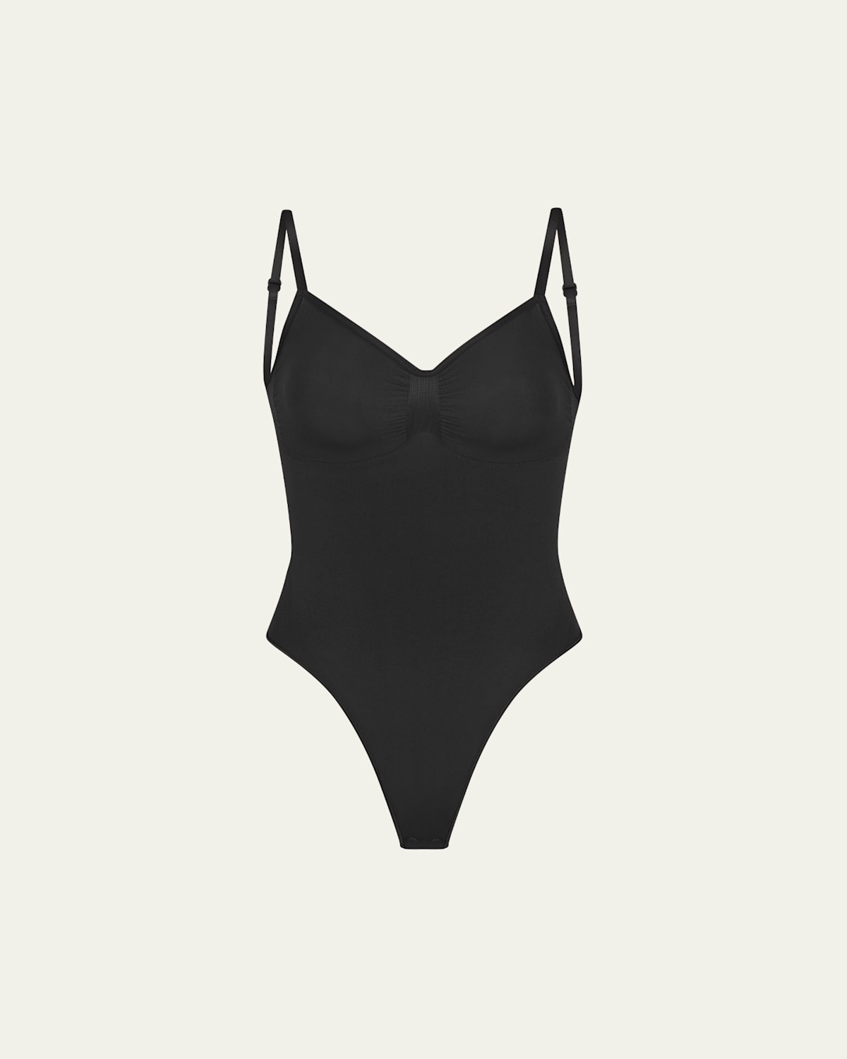 Skims Seamless Sculpt Low-back Shaping Bodysuit In Onyx