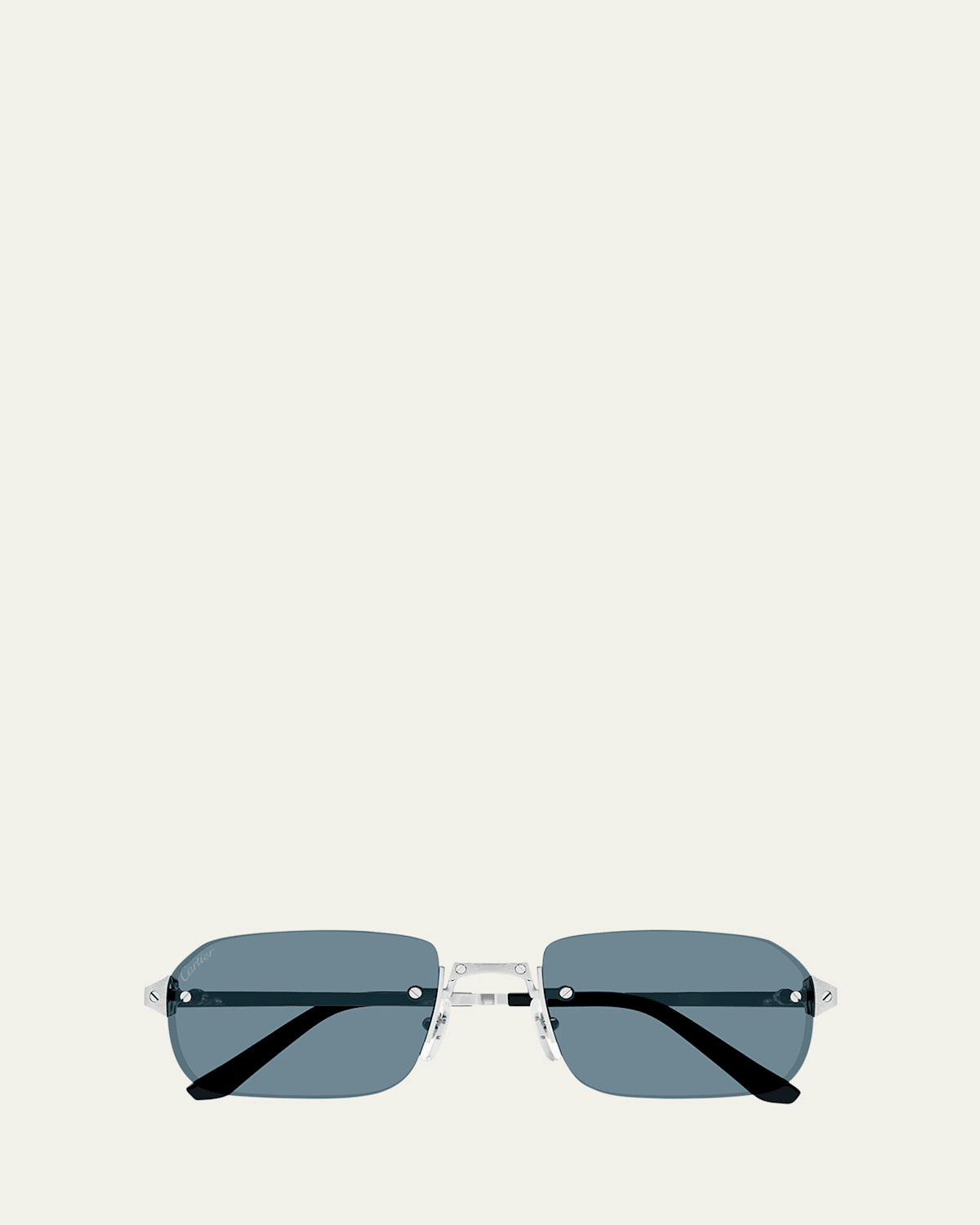 Rimless Metal Rectangle Sunglasses