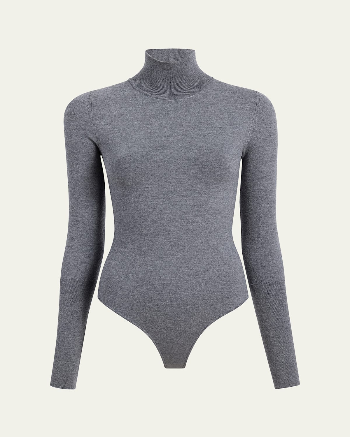 Thea High-Neck Wool Bodysuit