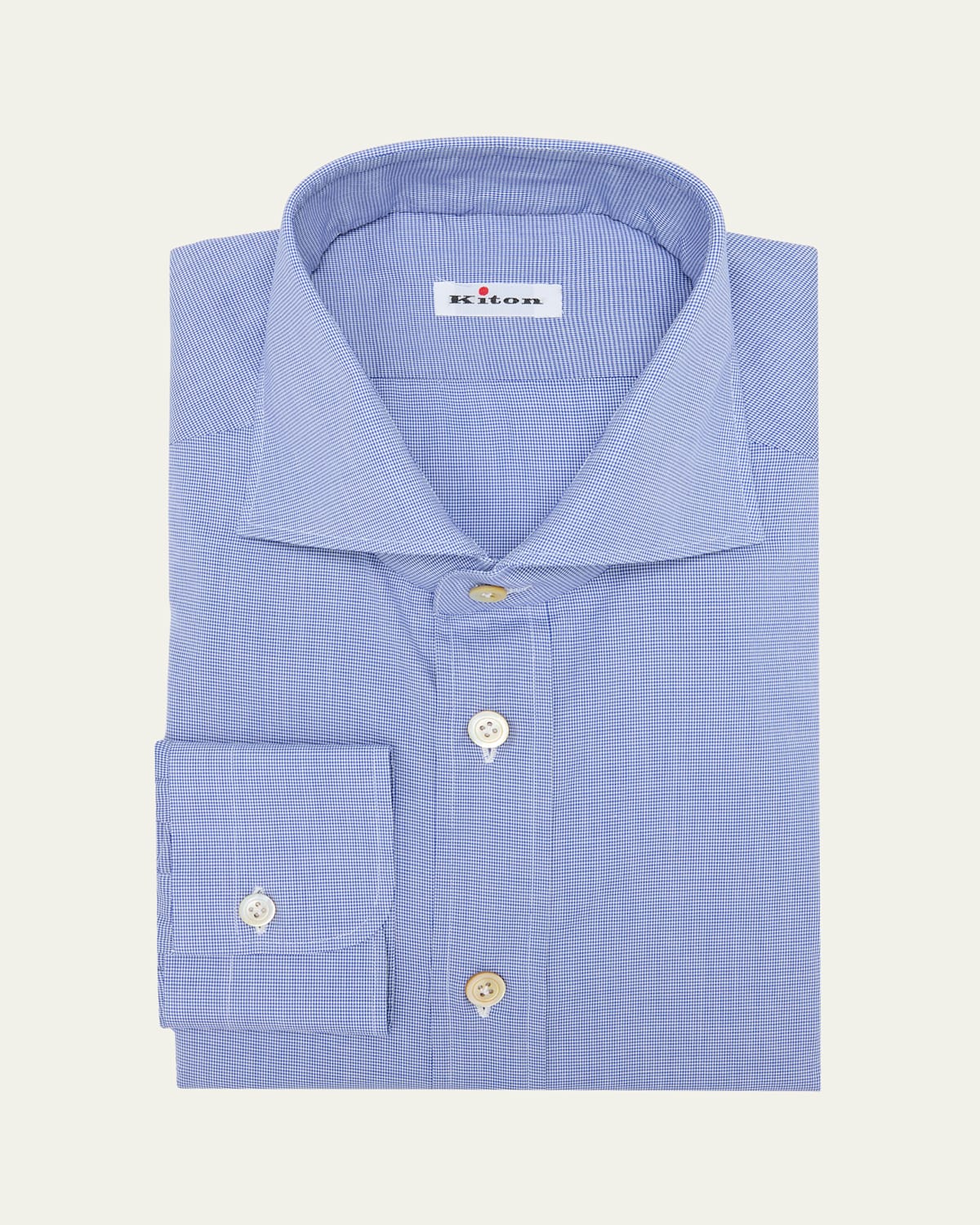 Men's Cotton Micro-Check Dress Shirt