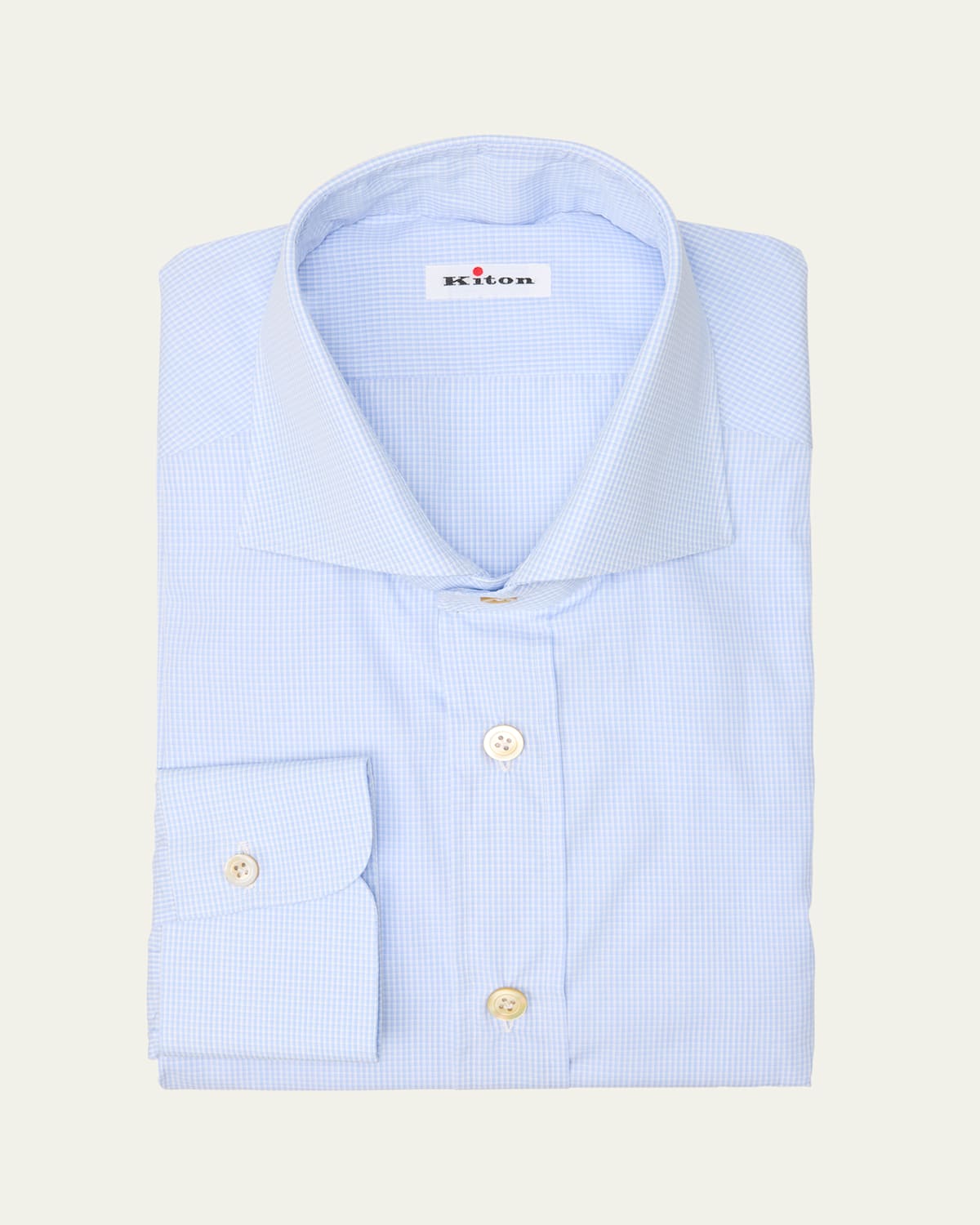 Men's Cotton Micro-Check Dress Shirt