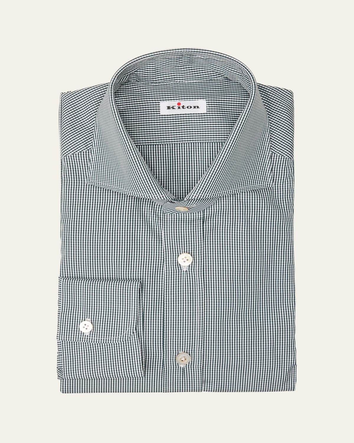 Men's Cotton Micro-Check Dress Shirt