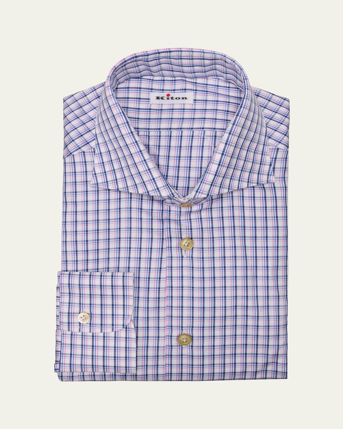 Men's Cotton Plaid Dress Shirt