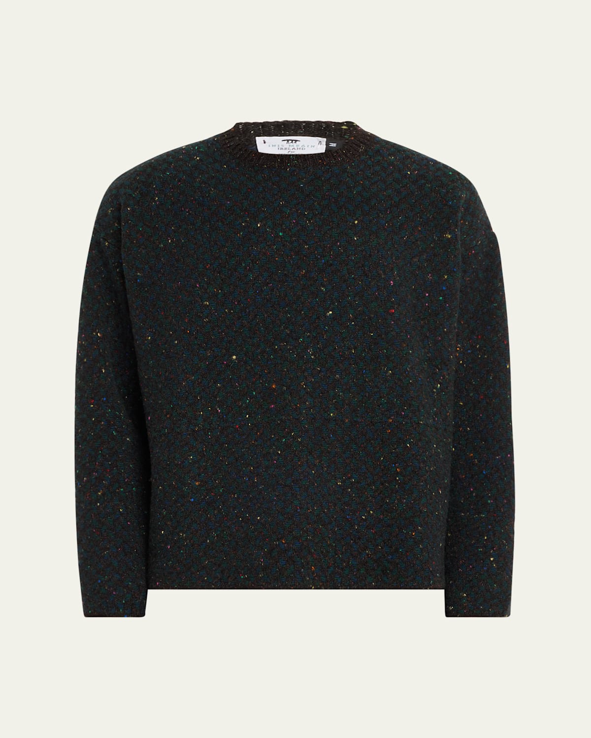 Men's Cashmere and Wool Jacquard Crewneck Sweater