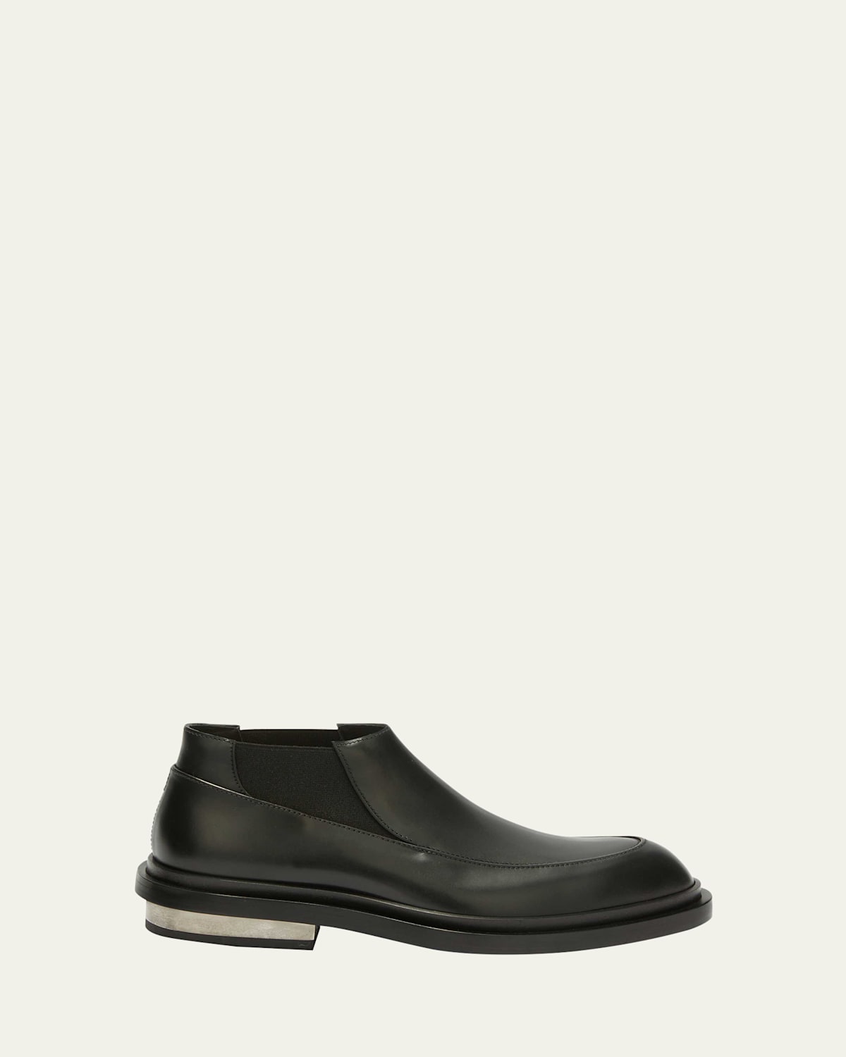 Jil Sander Leather Ankle Boots In Black