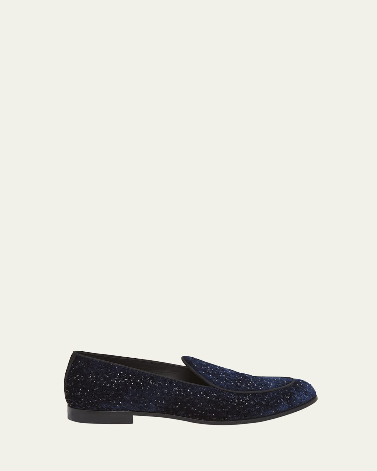 Men's Velvet and Crystal Venetian Loafers