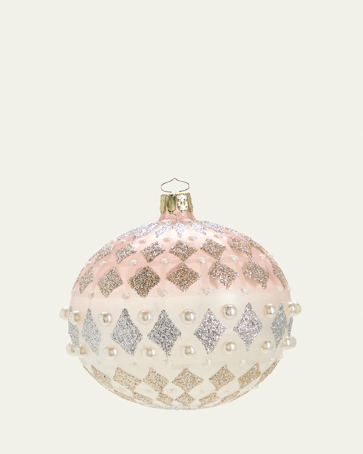 Shiny Pearly Glitter Ornament Ball