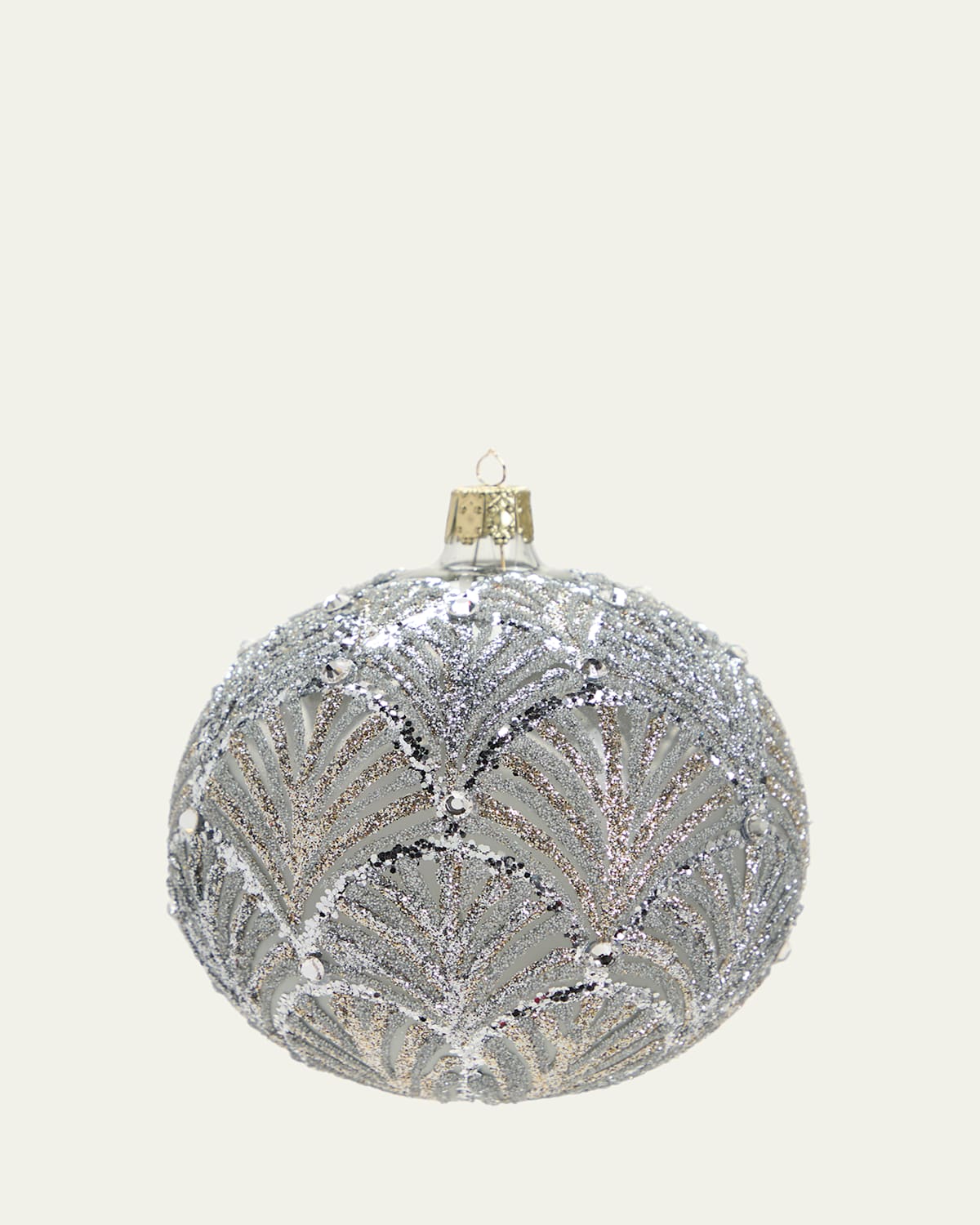 Transparent Silver Glitter Deco Ball Christmas Ornament
