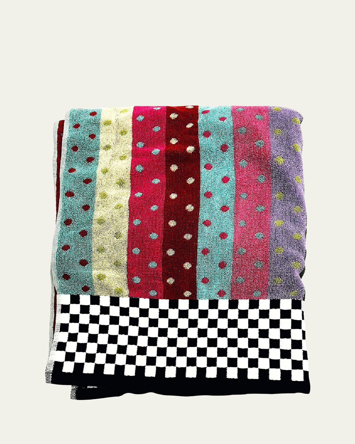 MacKenzie-Childs Stripe & Dot Confetti Bath Towel