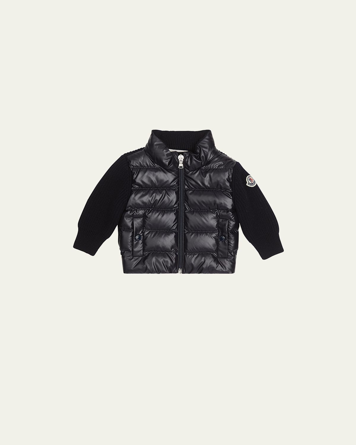 Moncler Kids' Boy's Puffer Combo Jacket In Blue