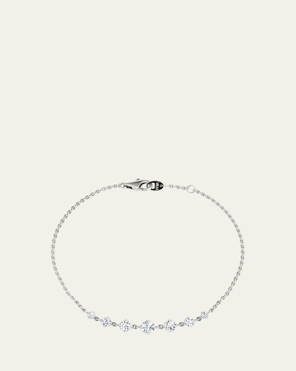 Linked 14K White Gold Lab Grown Diamond Tennis Bracelet, 0.85tcw