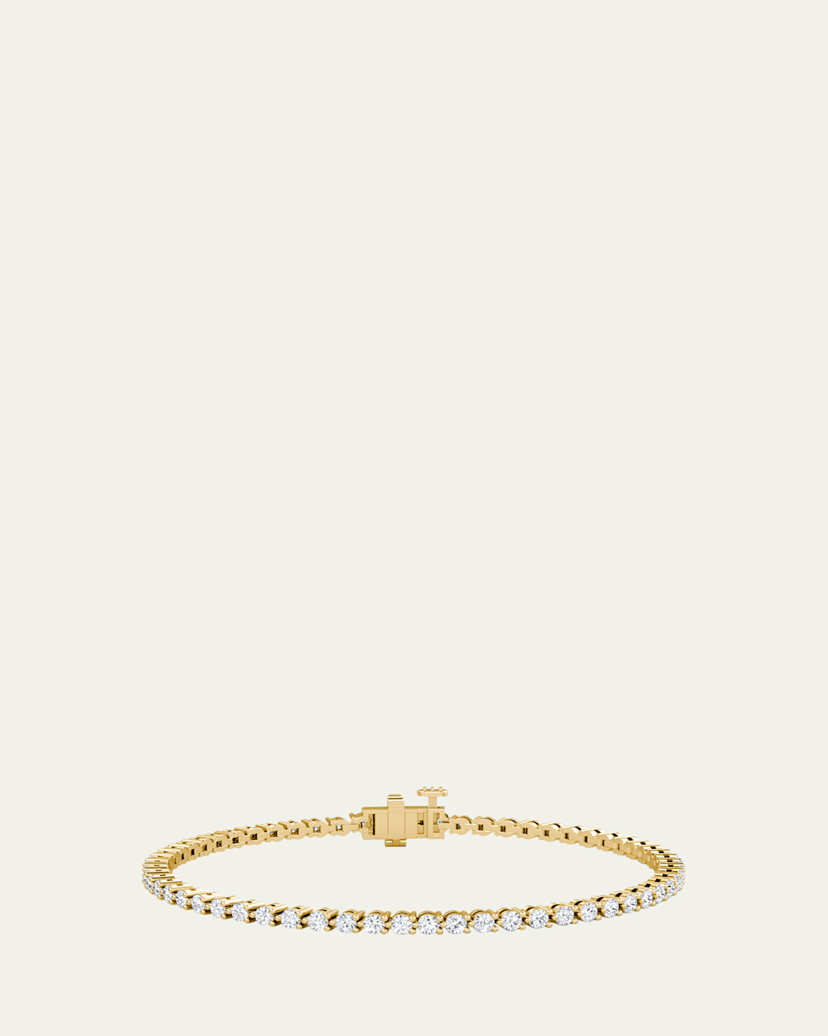 14K Gold Round Lab Grown Diamond Tennis Bracelet, 2.24tcw