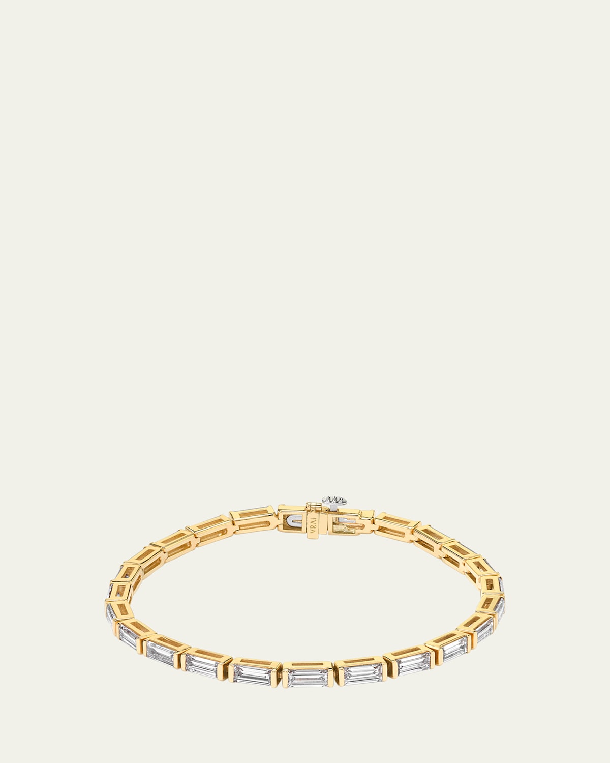 14K Gold Baguette Lab Grown Diamond Tennis Bracelet, 6.00tcw