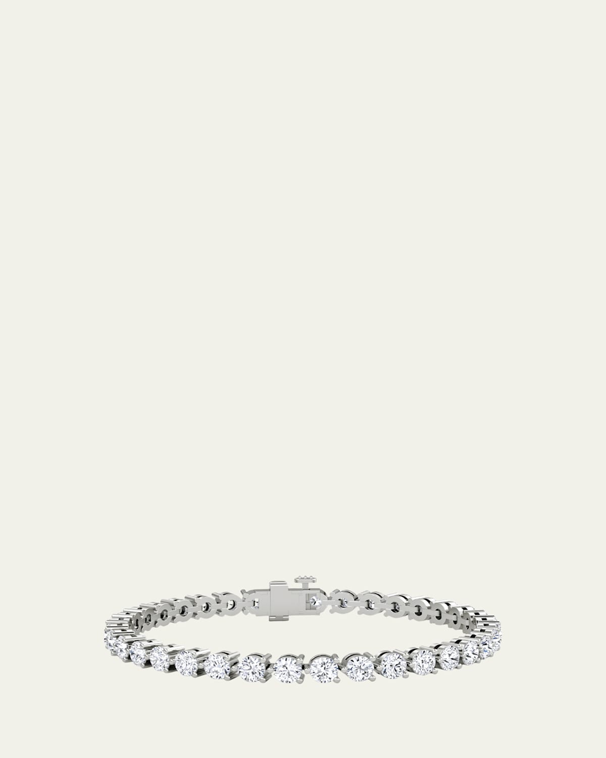 14K White Gold Round Lab Grown Diamond Tennis Bracelet, 8.50tcw