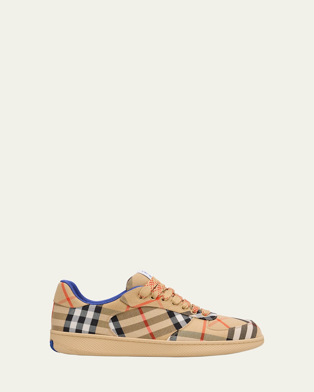 Burberry Checkered Print Low-top Sneakers In Sand Ip Check