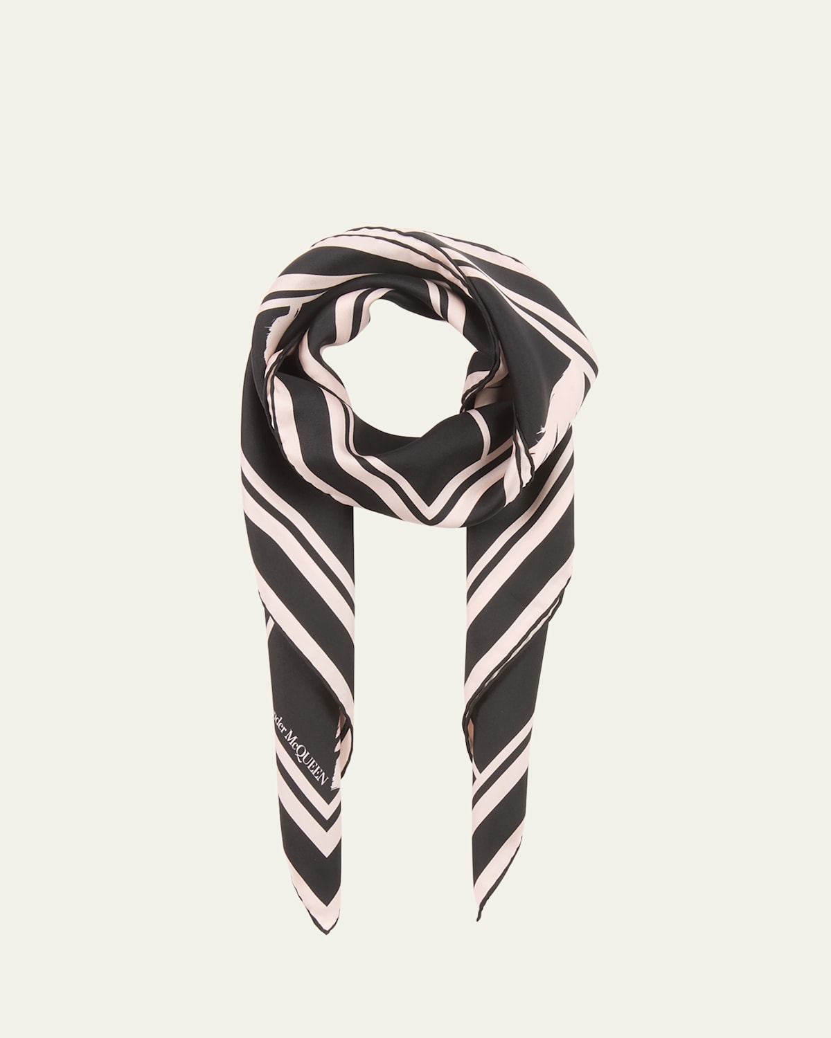 Feather Silk Twill Square Scarf
