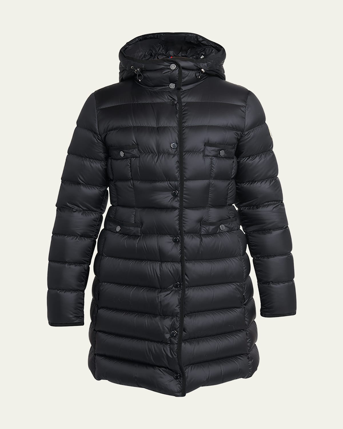 MONCLER HIRMA LIGHTWEIGHT LONG PUFFER COAT 