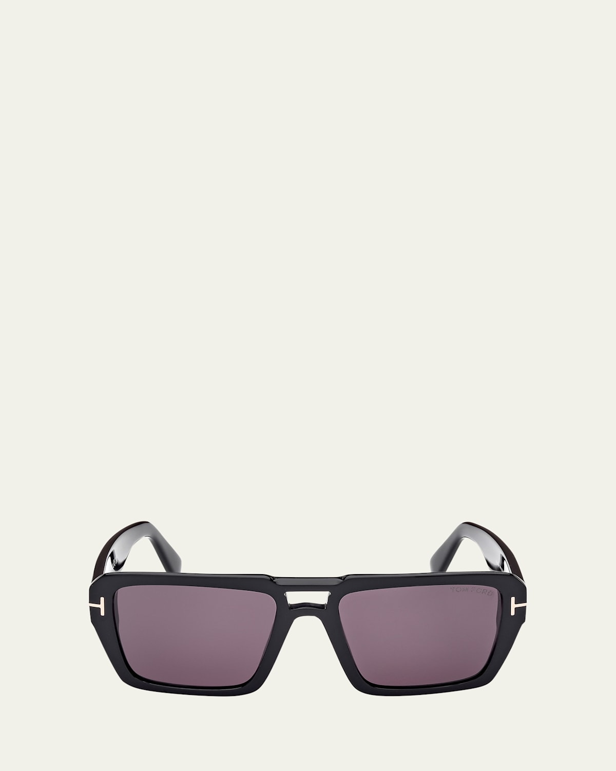 Tom Ford Redford Acetate Aviator Sunglasses In Sblk/smk
