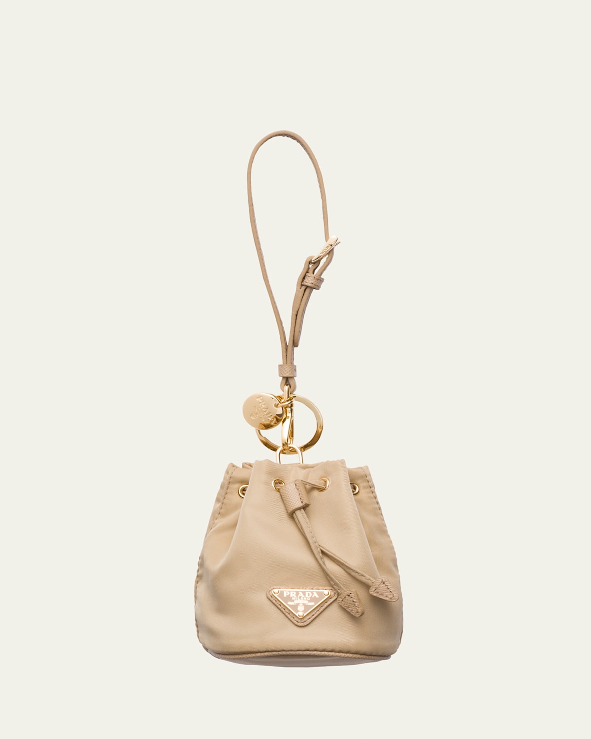 Prada Re-edition 1978 Re-nylon Keychain Pouch In F0y8c Cammello 1
