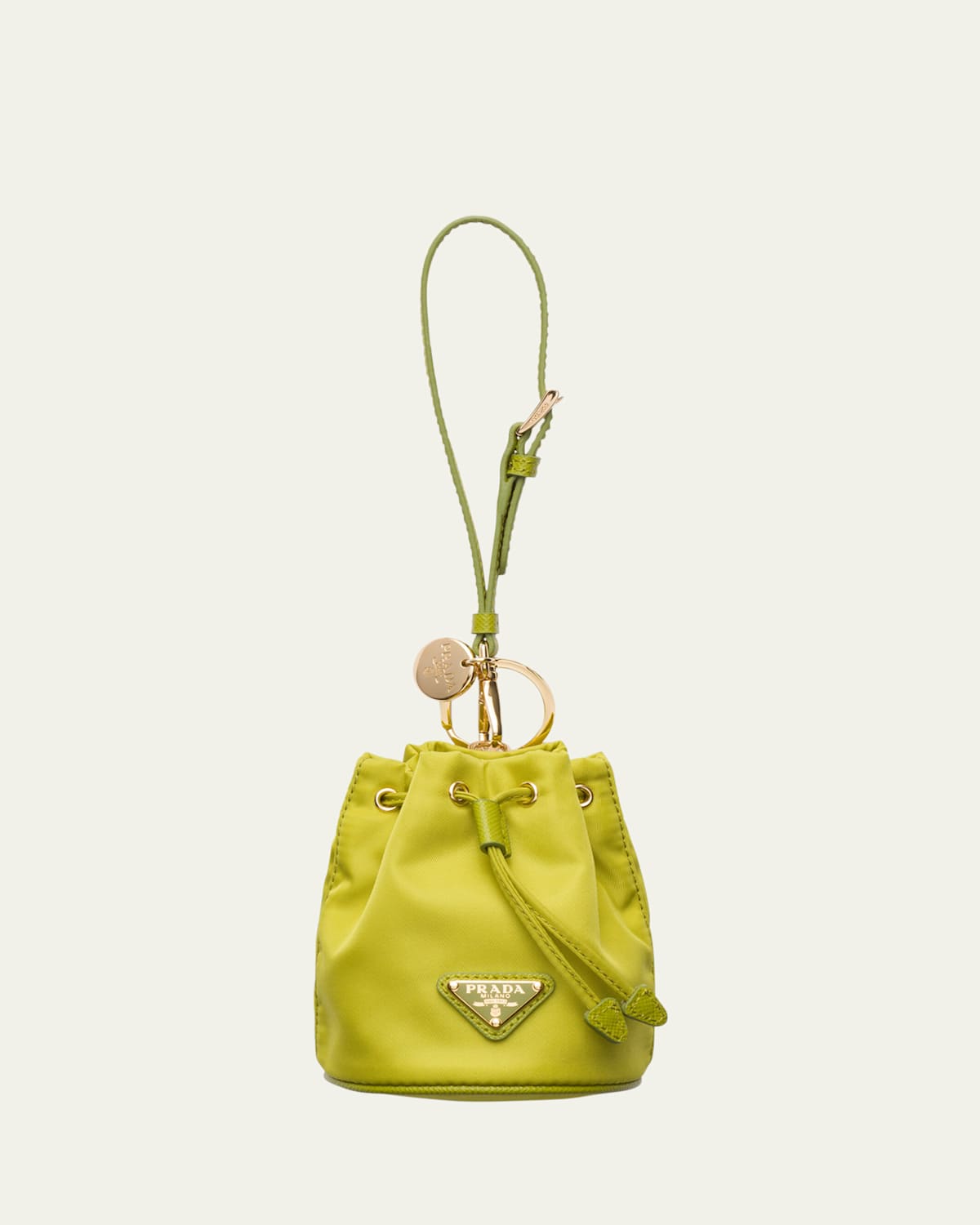 Prada Re-edition 1978 Re-nylon Keychain Pouch In F0ebr Felce 1