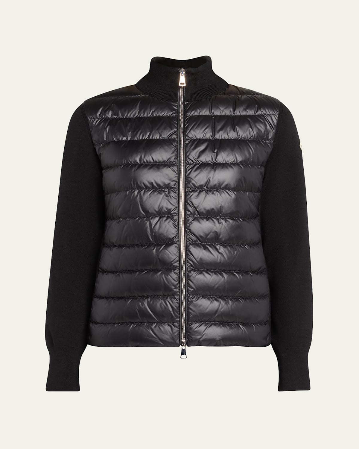 Hybrid Puffer Wool Cardigan