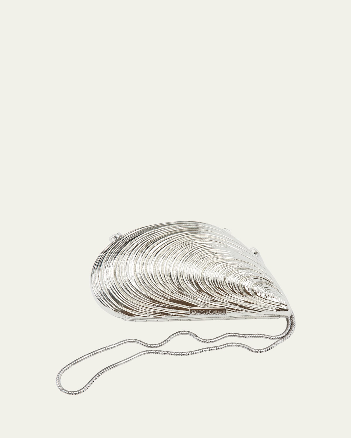SIMKHAI Bridget Mini Metal Oyster Shell Clutch Bag | Thumbnail 4