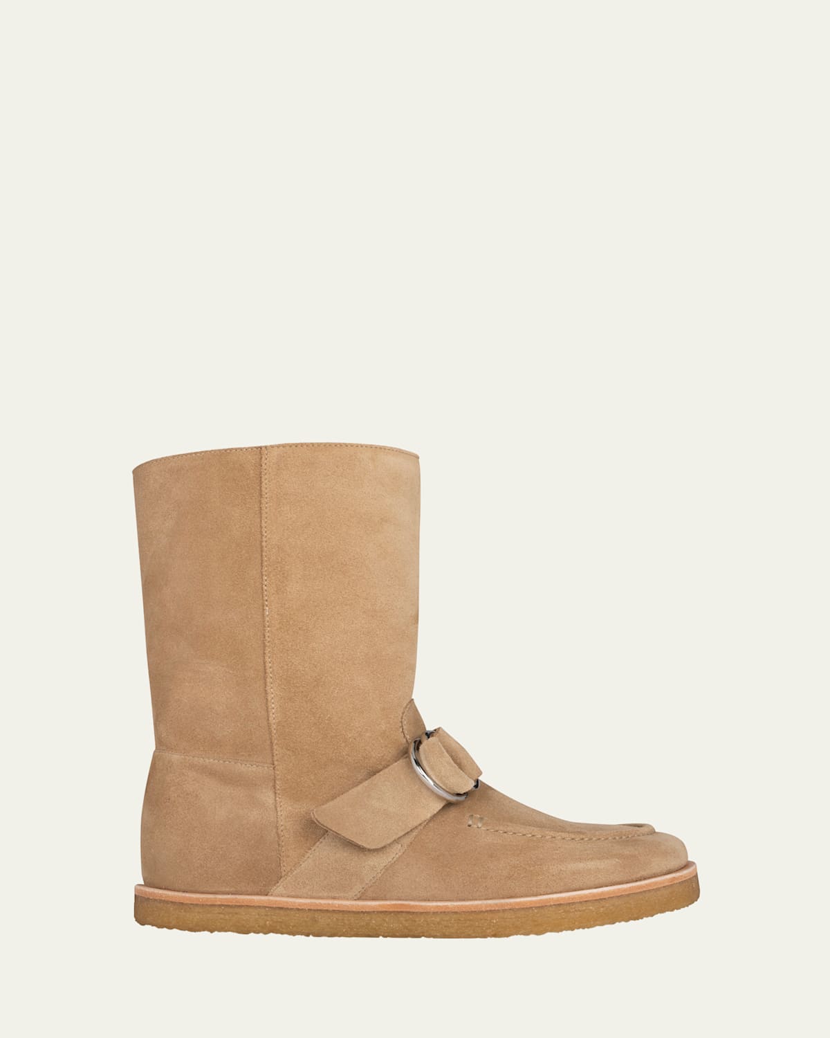 Snow Rider Suede Buckle Mid Boots