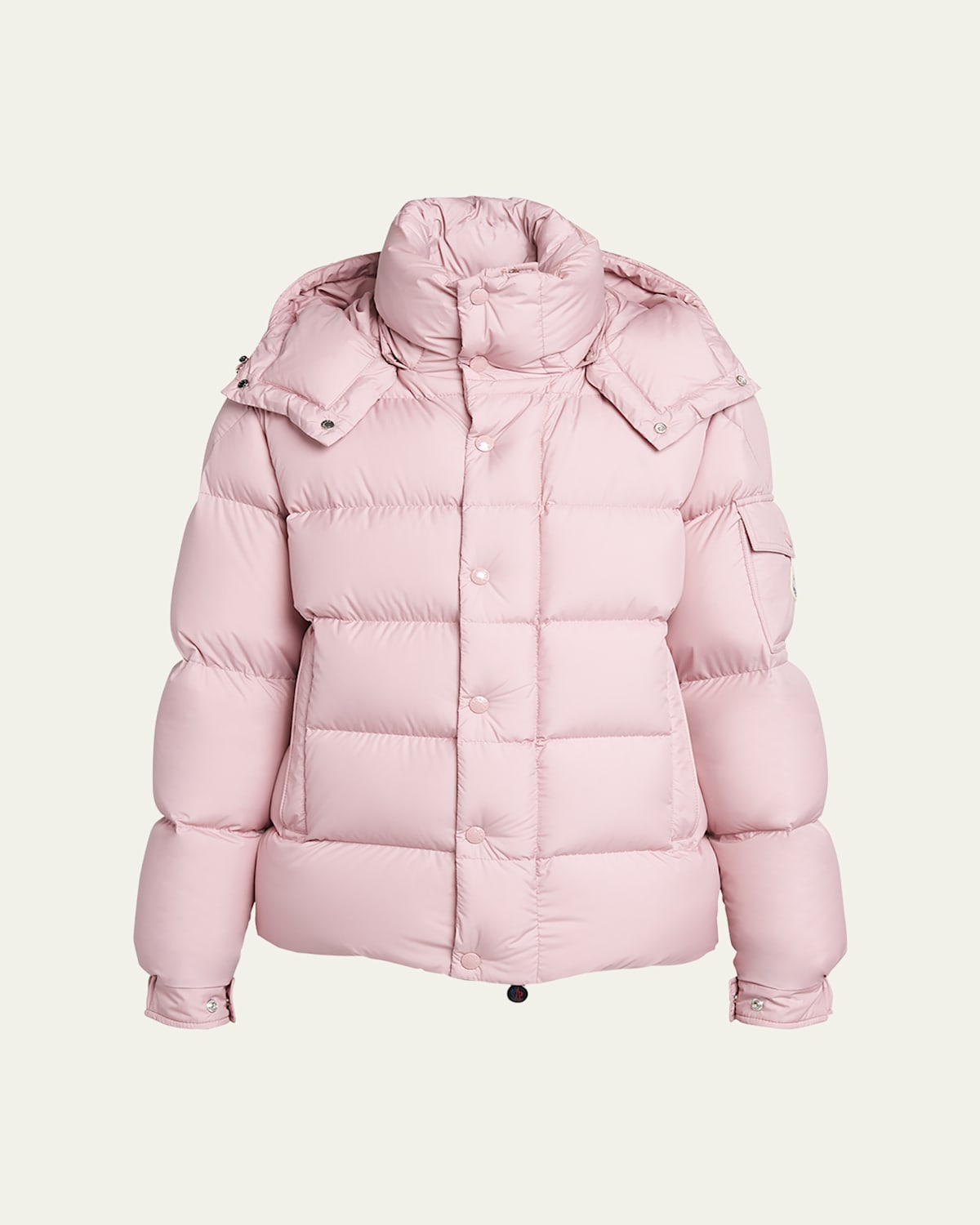 Shop Moncler Maya 70 Micro Matte Puffer Jacket In Open Pink